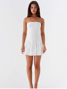 flowing mini dress Short Sleeve Air Flow Mini Dress - SMALL / Black